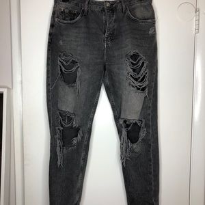 TopShop Hayden Grey Distressed Jeans